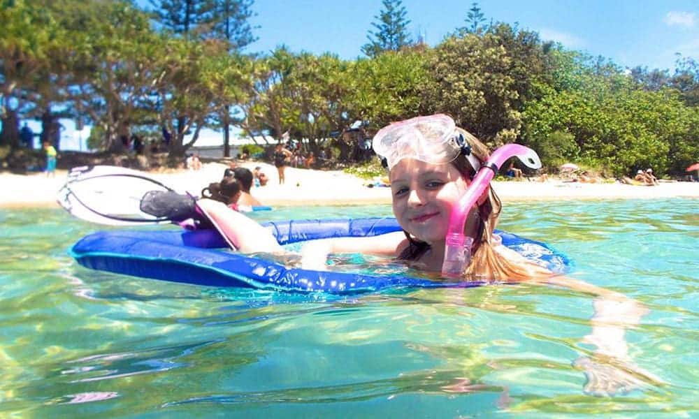 Snorkling at Tallebudgera Creek